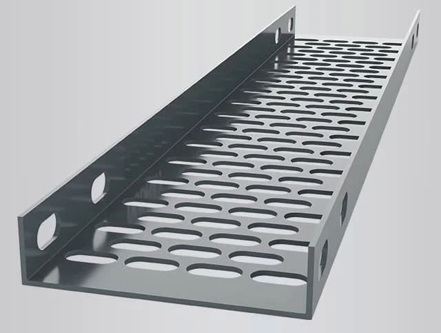 Perforated cable tray system for infrastructure cable management
